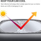 Car Windshield Sunshade, 6 Piece Car Sun Shade Full Rear Window Shades for Car, Truck, SUV, Van, UV Rays Sun Visor Protector