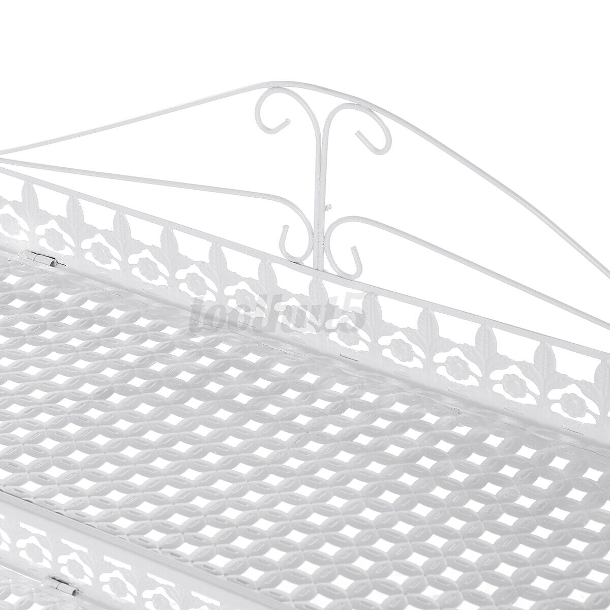 3 Tier White Foldable Metal Rack Storage Book Shelves Holder Kitchen Shelf RACK