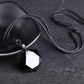 Black Obsidian Hexagram Natural Stone Necklace Translucent Ice Obsidian Wolf Tooth Amulet His and Hers Couples Necklace Lucky Love Pendant Necklace for Men Women