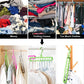 Closet Organizers and Storage,6 Pack Sturdy Closet Organizer Hangers,College Dorm Room Essentials,Closet Storage,Closet Organization,Magic Space Saving Hanger with 9-Holes for Wardrobe Heavy Clothes