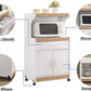 IMPORT Microwave Kitchen Cart, White