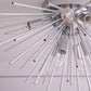 Sputnik Chandelier, 8-Light Flush Mount Ceiling Light for Bedroom, Living Room, Dining Room, Office (Silver)