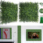 Artificial Green Wall Panel,10"X 10"(12Pcs) Boxwood Faux Grass Wall Panels for Interior Wall, Backdrop Wall,Garden Wall and Indoor Outdoor Plant Wall Decor