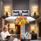Touch Control Table Lamps Set of 2-3-Way Dimmable Ceramic Nightstand Lamps with 2 USB Ports, Modern Bedside Desk Light with Beige Drum Shade for Bedroom Living Room Reading, A19 LED Bulbs Included