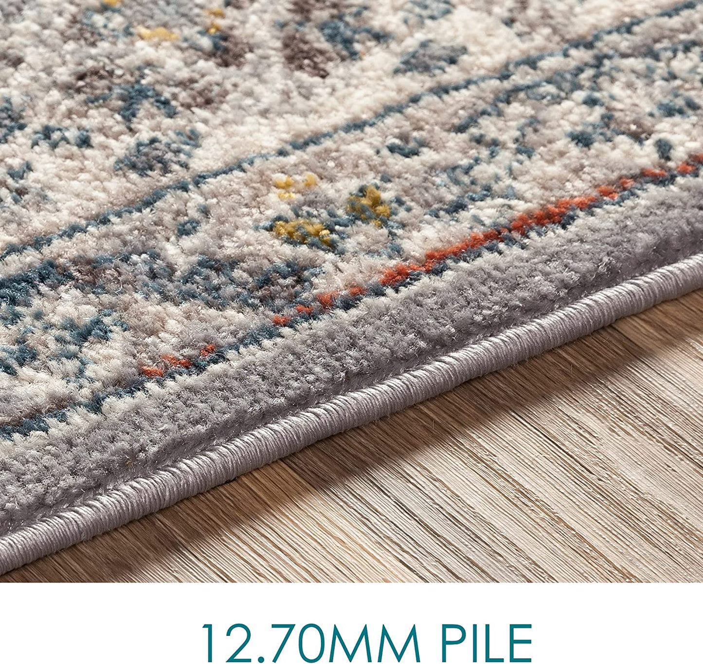 Anja Oriental Medallion Area Rug,5'2" X 7',Grey
