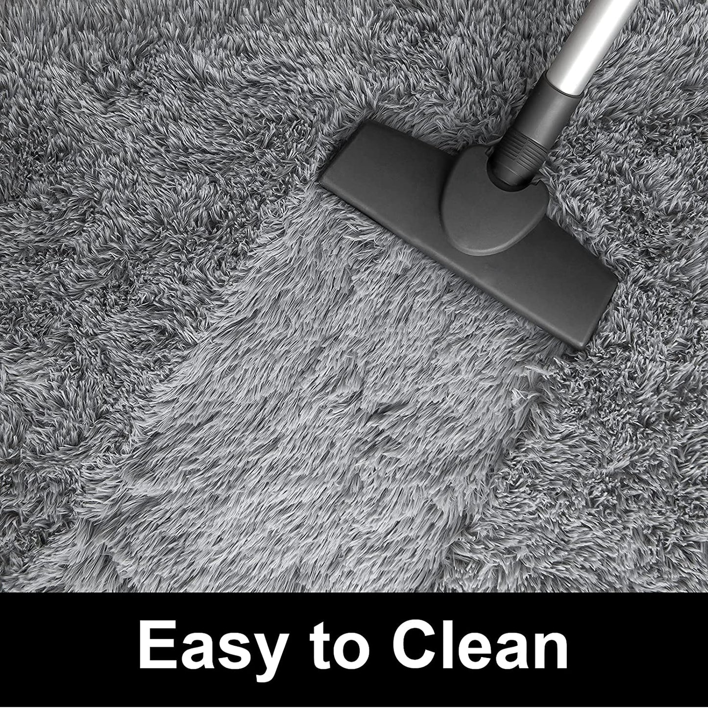 Soft Shaggy Area Rugs for Bedroom Fluffy Living Room Rugs Nursery Girls Carpets Kids Home Decor Rugs 4 X 5.3 Feet Grey