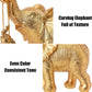 Gold Elephant Decor, Mother Elephant Statue Figurines for Home Decorations Gifts for Women
