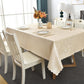 Rectangle Vinyl Tablecloth,100% Waterproof Heavy Duty Oil Spill Proof Stain Resistant Plastic PU Table Cover with Flannel Backing for Kitchen/Dining/Parties（Rose Beige, 60 X 84