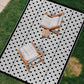 Reversible Outdoor Rug for Patio Clearance,6'X9' Waterproof Plastic Mat,Patio,Camping,Rv,Deck,Camper,Porch,Balcony,Black & White…