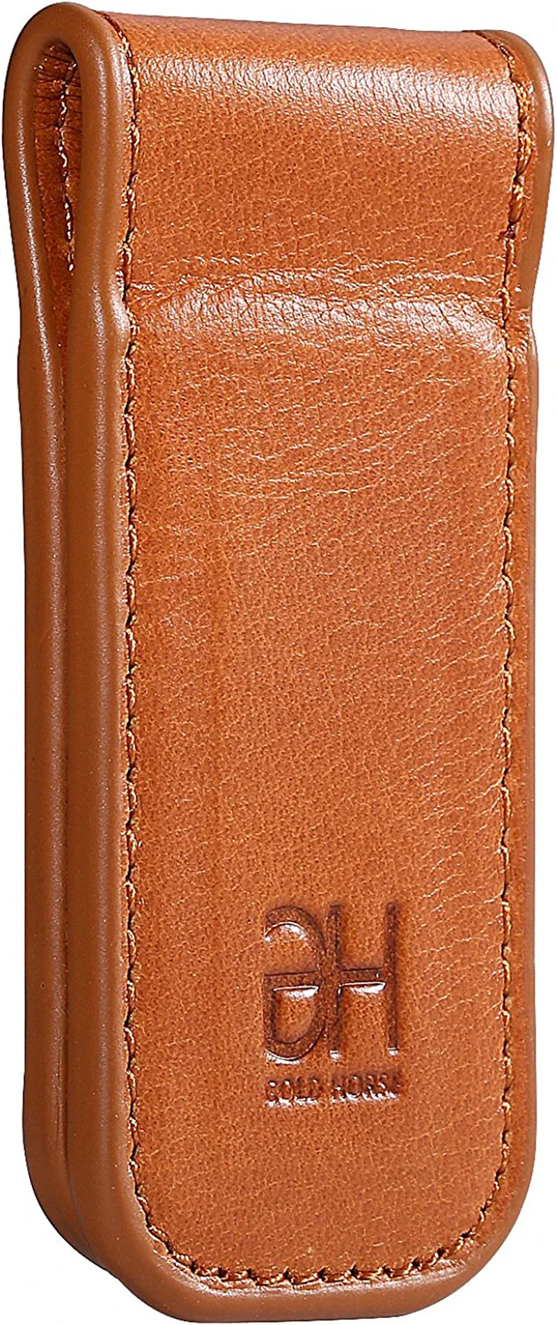 Slim Magnetic Money Clip Genuine Leather Business Card Holder for Men