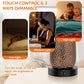 Touch Control Table Lamps Set of 2-3-Way Dimmable Ceramic Nightstand Lamps with 2 USB Ports, Modern Bedside Desk Light with Beige Drum Shade for Bedroom Living Room Reading, A19 LED Bulbs Included