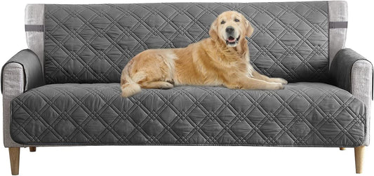 Couch Covers, Waterproof Couch Covers for Dogs, Couch Covers for 3 Cushion Couch, Machine Washable Sofa Cover, Seat Width to 70", Sofa Cover for Pets/Children, Sofa, Grey