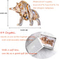 Charm and Lucky Fengshui Crystal Statues Wall Street Bull Figurine Sculpture Home Office Desk Decorative Ornament