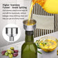 17Oz Glass Olive Oil Bottle Dispenser - 500Ml Green Oil and Vinegar Cruet with Pourers and Funnel - Olive Oil Carafe Decanter for Kitchen