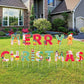 Homify Christmas Outside Decorations for Yard with Light String - 15 Pack Xmas Letters Yard Sign Large Yard Stakes Decor- Holiday Outdoor Signs for Home Lawn Pathway Walkway