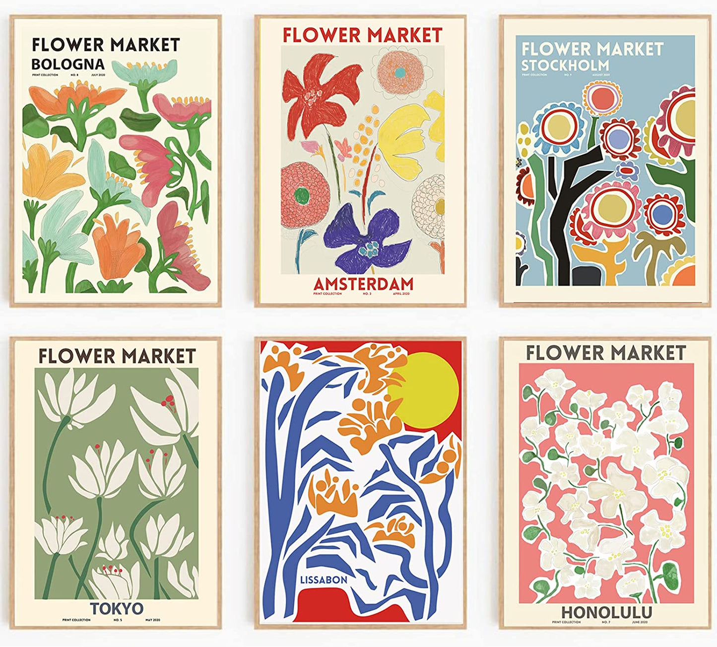 Flower Market Poster Matisse Wall Art Botanical Art Prints Wall Art for Living Room Posters for Room Aesthetic 8 X 12 Inch UNFRAMED