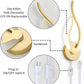 LED Wall Lights for Bedroom Gold Modern Wall Lamps Set of 2 Plug in Wall Light Fixtures 5500K 10Watt Each