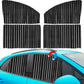 Ovege Car Window Shade -Car Side Window Sun Shade Car Curtain Pleated Silky UV Protection Privacy Baby Suction Magnetic (Black-Opaque, Front&Back 4Pcs)