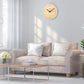 JIYUERLTD 12”Wall Clock Solid Wood Noiseless Clock Desk Clocks Modern Art Wall Decorative for Bedroom Living Room Kitchen Office and Hotel