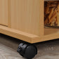 Import Kitchen Island with Spice Rack and Towel Rack, Beech