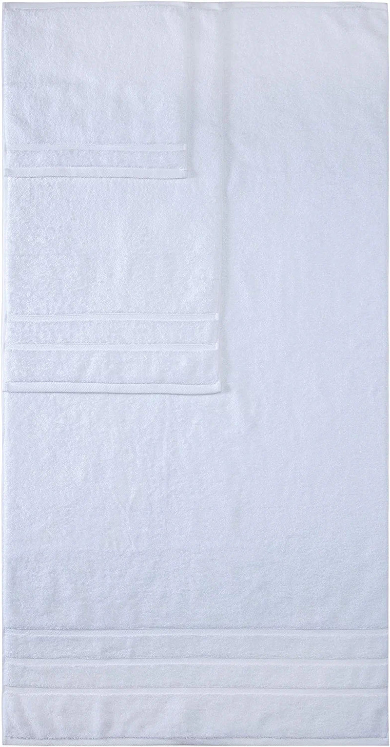 White Bath Towel Set - Turkish Cotton Hotel Towels - Turkish Bathroom Towel Set - Turkish Cotton Bath Towels Set of 6 by Upthrone