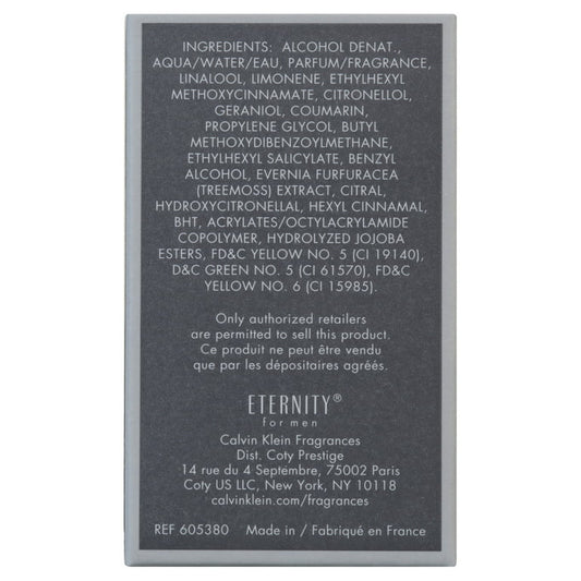 Calvin Klein Eternity Eau de Toilette, Cologne for Men, 1 oz