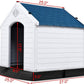 Dog House for Small Dogs, Waterproof Plastic Dog Houses with Air Vents and Elevated Floor, Easy to Assemble, Outdoor Cat Feeding Station Indoor Patio Backyard Dog Kennel House