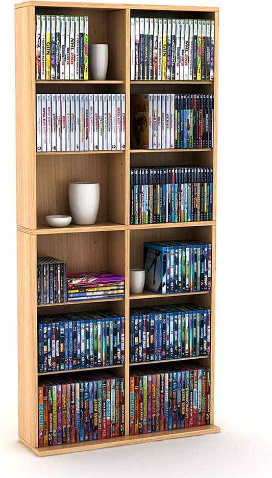 Atlantic Oskar 464 Media Storage Cabinet – Protects & Organizes Prized Music, Movie, Video Games Toys & Dolls, Trading Cards, or Sports Memorabilia Collections, PN 38435720 in Maple