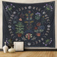 Plant Tapestry, Nature Moon Phase Tapestry Wall Hanging, Bohemian Mandala Tapestry Aesthetic Bedroom Decor, Botanical Tapestries Suitable for Bedroom Home Dorm---50" X 60"