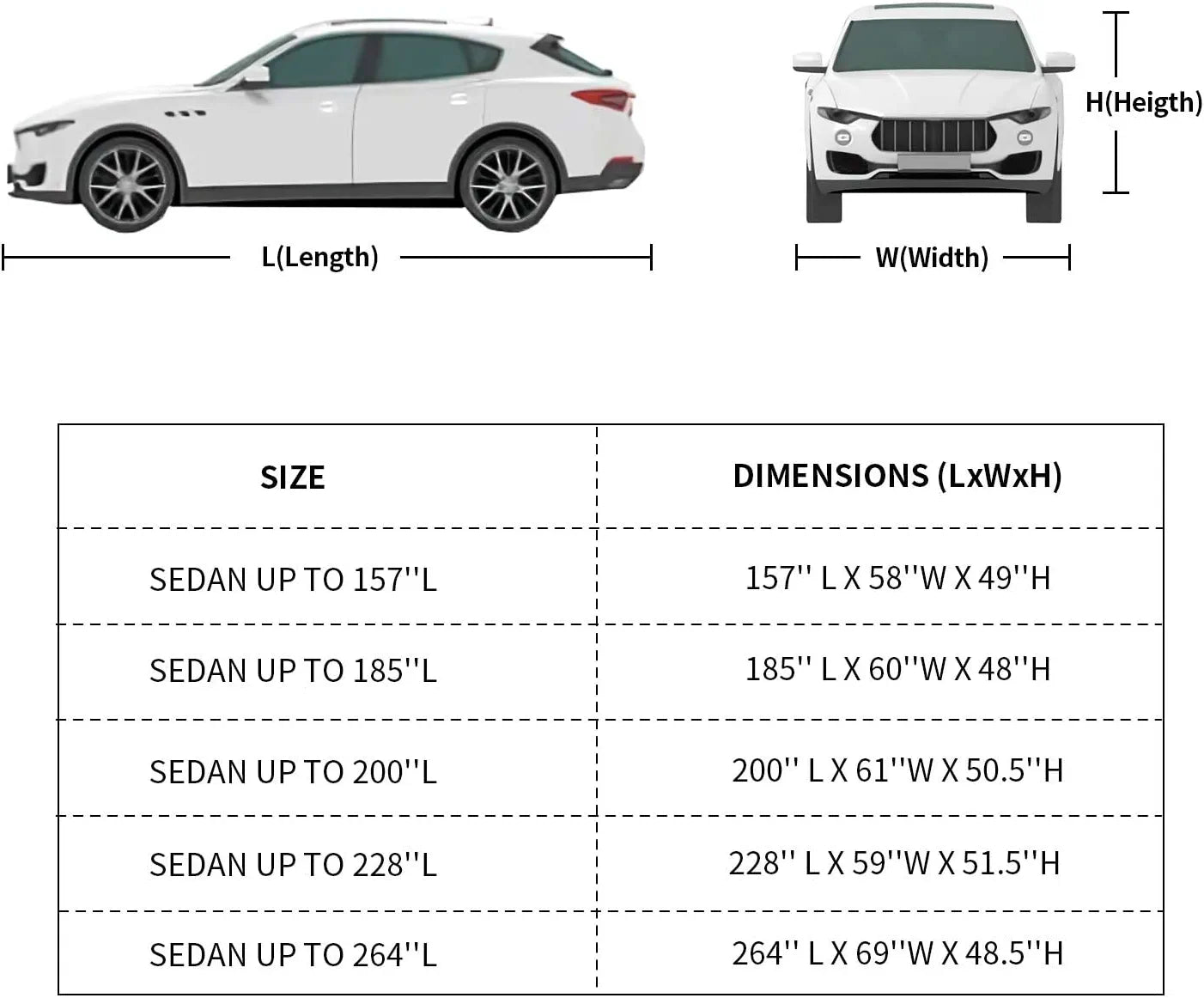 Basic Guard Sedan Car Cover Breathable Indoor Use and Limited Outdoor Use up to 200"