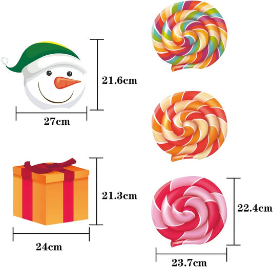 Outdoor Christmas Decorations Yard Stakes Signs with 40LED String Lights- New Year Giant Holiday Grinch Xmas Decor for Home Lawn Pathway Walkway Candyland Party- 50Inch
