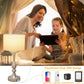 Bedside Touch Lamp with Dual USB Charging Ports, 3 Way Dimmable Nightstand Lamp with Silver Base, USB Touch Control Table Lamp Modern Ambient Light for Living Room, Bedroom, 6W 2700K LED Bulb Included