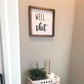 Well Shit Farmhouse Bathroom Sign - Funny Modern Farmhouse Decor Sign, Cute Guest Bathroom Decor Wall Art, Rustic Home Decor, Sign for Bathroom Wall with Funny Quotes 12X12 Inch