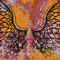 Psychedelic Tie Dye Mandala Angel Wings Hippie Boho Indian Tapestry Wall Hanging Throw Symbolizing Hope Faith Love (Yellow Multi Tie Dye, 30X40 Inches)
