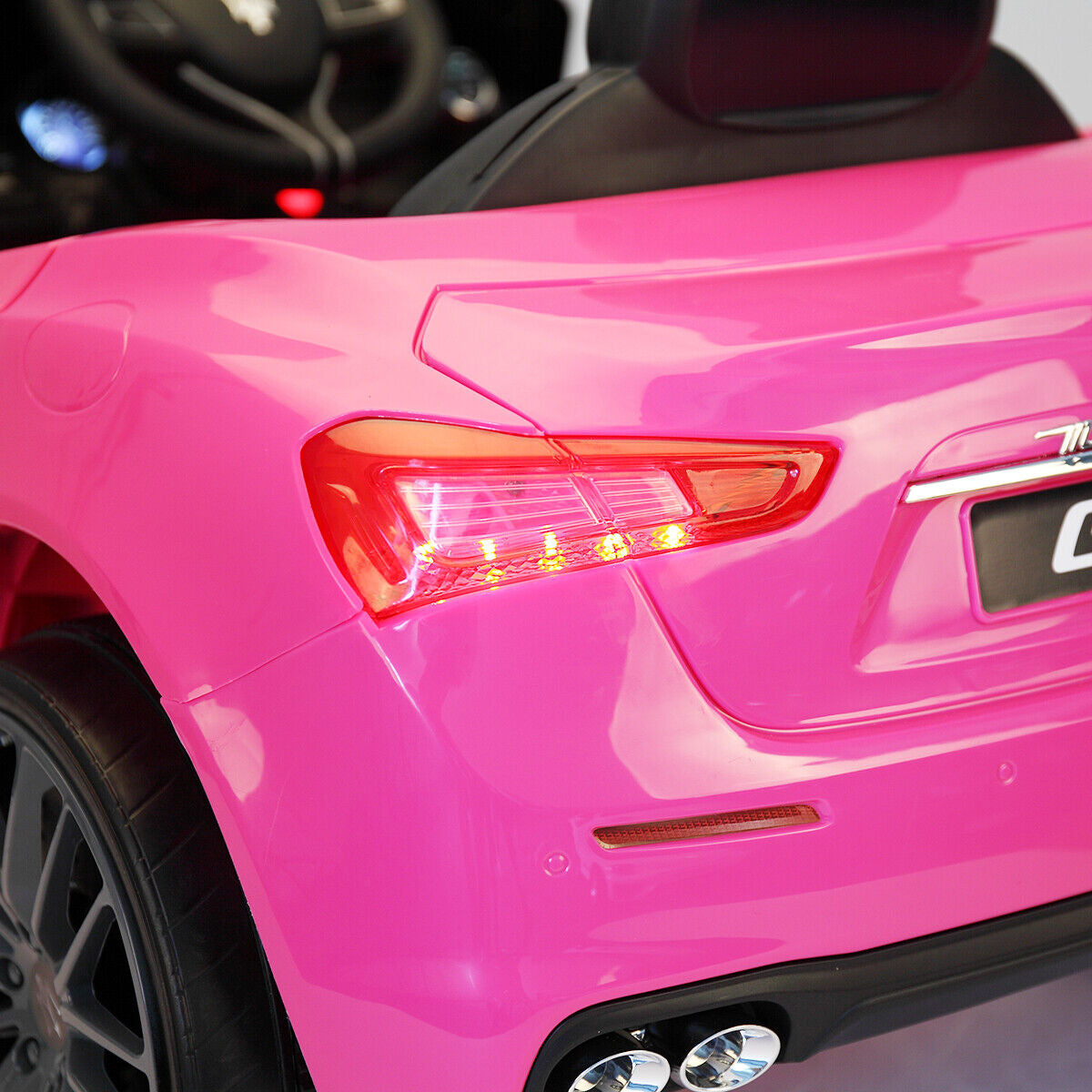 TOBBI 12V Kids Ride on Car Maserati Ghibli Electric Toy Girls Gift Pink W/RC