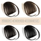 Clip in Bangs for Women 100% Human Hair Extensions Wispy Bangs Fringe with Temples Hairpieces Air Bangs Flat Bangs Clip Curved Bangs for Daily Wear (Light Brown)