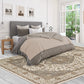 SUPERIOR Glendale Traditional Floral Medallion Polypropylene Indoor Area Rug with Jute Backing, 4' X 6', Green