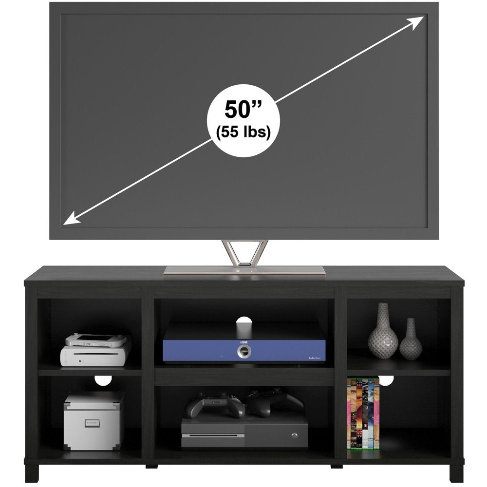 Mainstays Parsons TV Stand for Tvs up to 50", Black Oak
