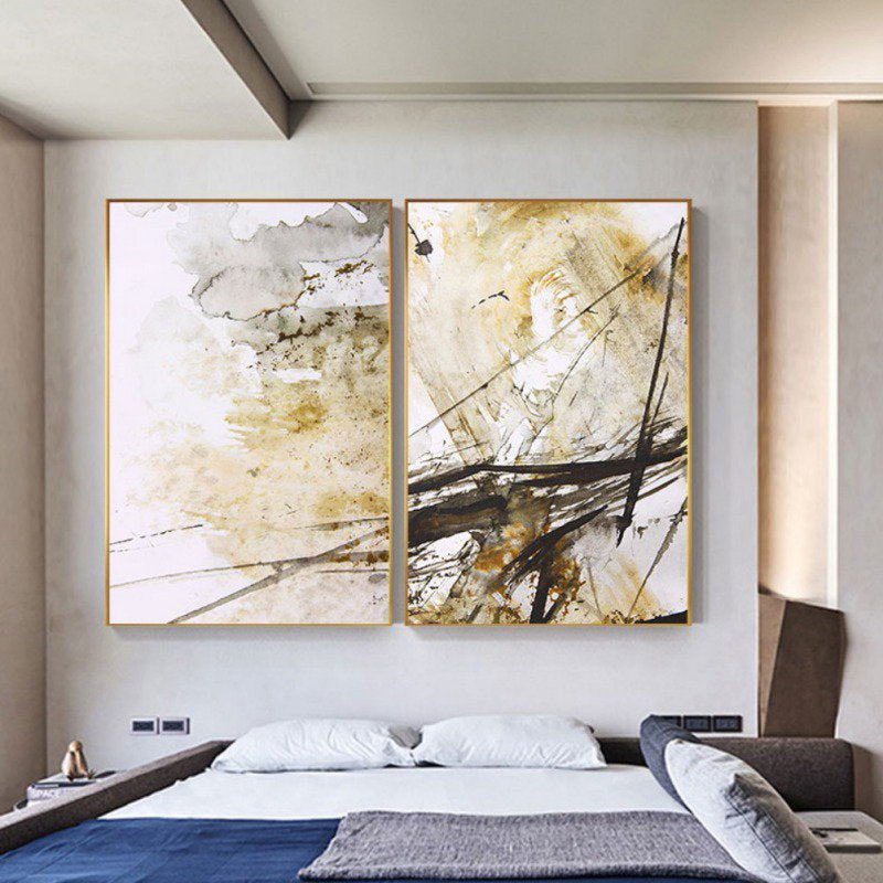 Modern Wall Decor 3 Piece Wall Art 16"X24" Abstract Wall Artwork Wooden Framed for Dining Room Bedroom Kitchen Home Office Wall Decoration
