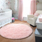 Super Soft Circle Rugs for Girls Princess Castle Toddlers Play Tent 41” Diameter Circular Area Rugs for Kids Bedroom Baby Room Decor round Shag Playhouse Carpets and Nursery Rugs (Pink)