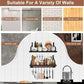 Wall Shelves for Kitchen Storage, Floating Shelves with Towel Bar & 8Pcs Removebal Hooks Floating Shelf for Wall Bathroom Bedroom Living Room Kitchen