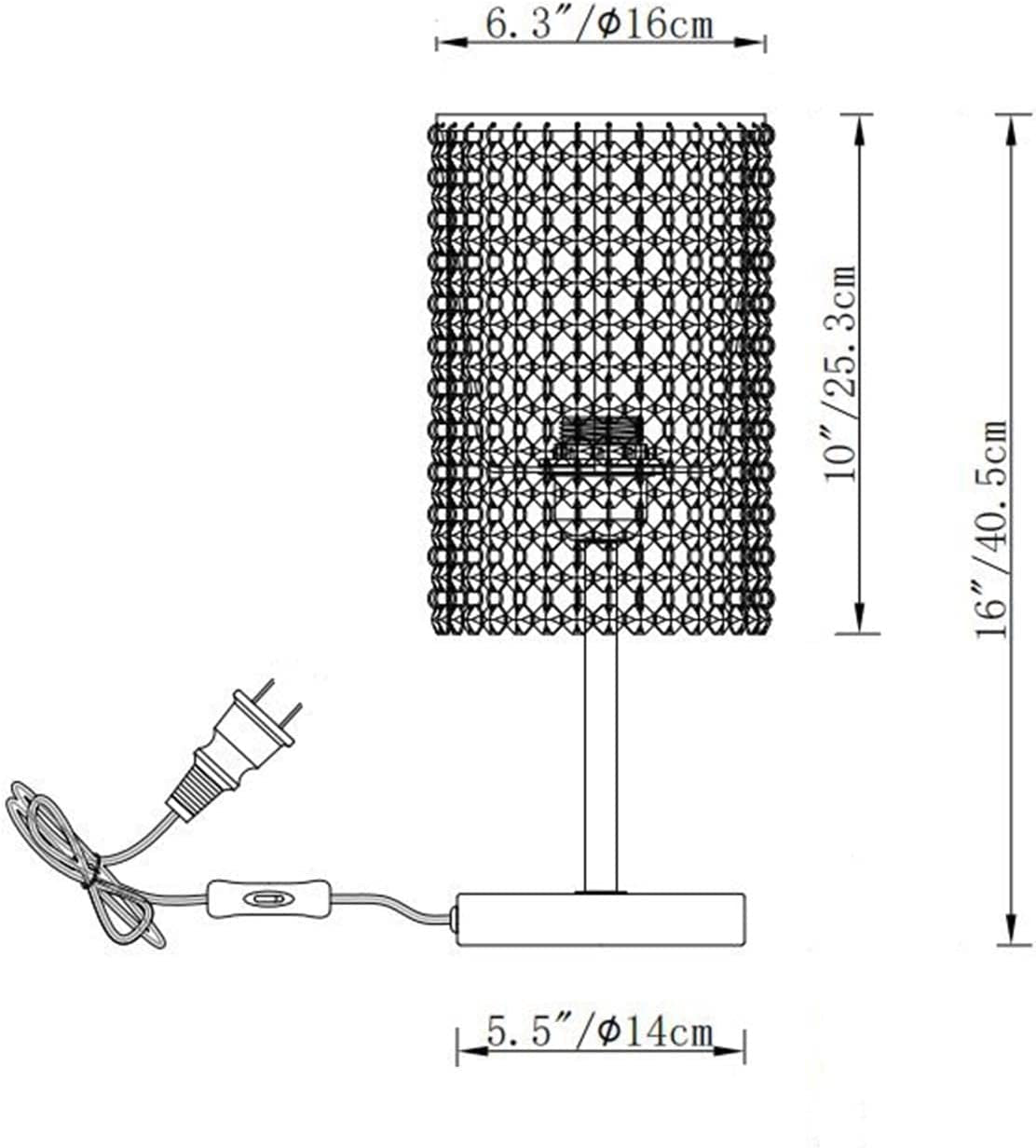 Surpars House Elegant Crystal Silver Table Lamp