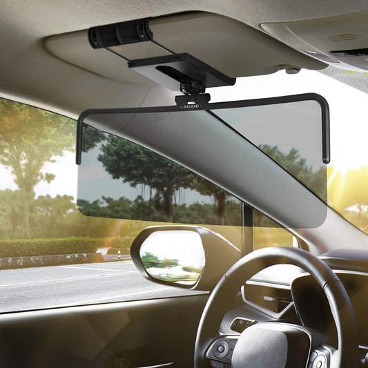Sun Visor for Car - Polarized, Universal Car Visor Extender Sun Blocker, Sunglass Holder for Car Visor, Sunglasses Clip - Protects from Sun Glare, Snow Blindness and UV Rays