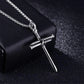 Cross Necklace for Men Cross Pendant STRENGTH Bible Verse Stainless Steel Necklace