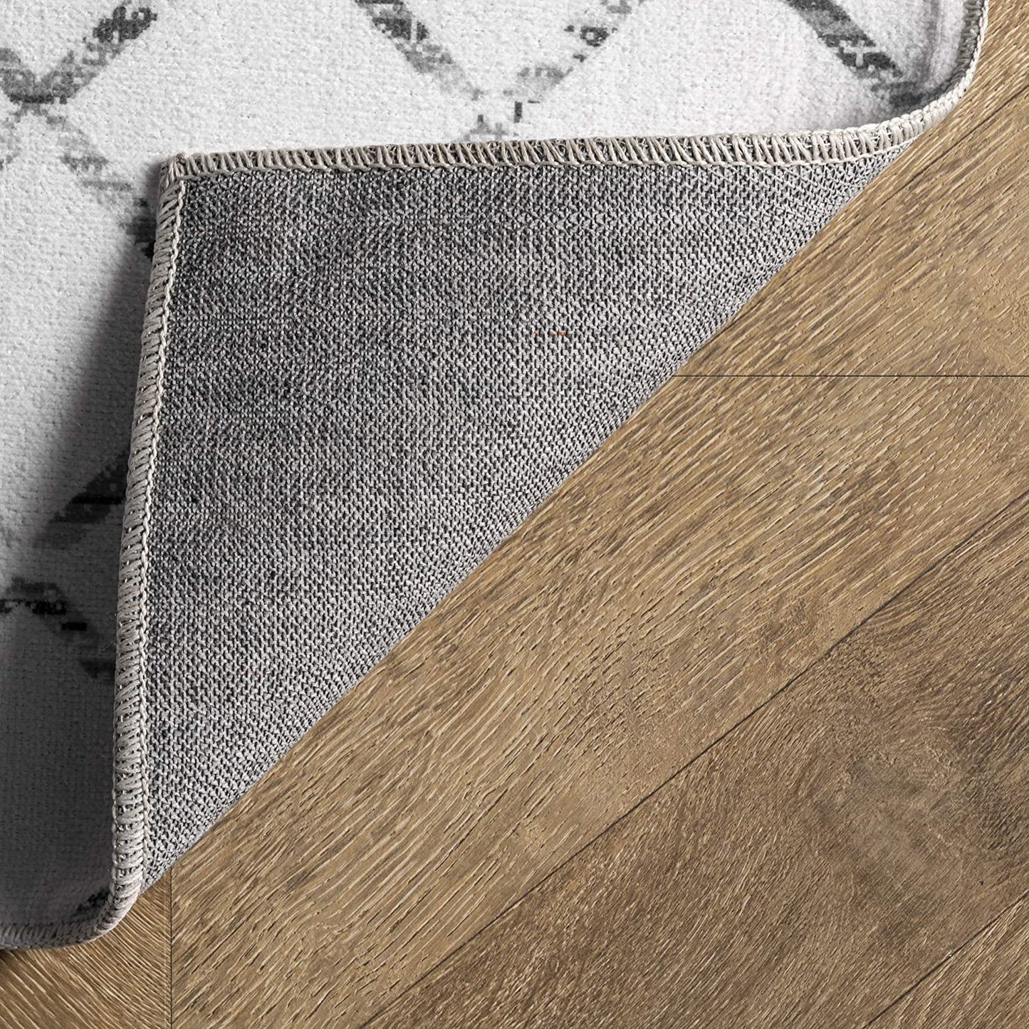 Moroccan Blythe Machine Washable Area Rug, 4' X 6', Grey