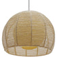 WUZSTAR Retro Woven Wicker Ceiling Light Fixture Rattan Shade Farmhouse Hanging Pendant Lamp
