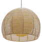 WUZSTAR Retro Woven Wicker Ceiling Light Fixture Rattan Shade Farmhouse Hanging Pendant Lamp
