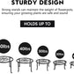 5 Pack Metal Plant Stands,Heavy Duty Potted Holder for Flower Pot,Indoor Outdoor Metal Rustproof Iron Garden Container round Supports Rack for Planter…