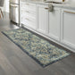 Maples Rugs Ava Traditional Tapestry Hallway Entryway Runner Non Skid Runner Rug [Made in USA], Persian Blue, 2' X 6'