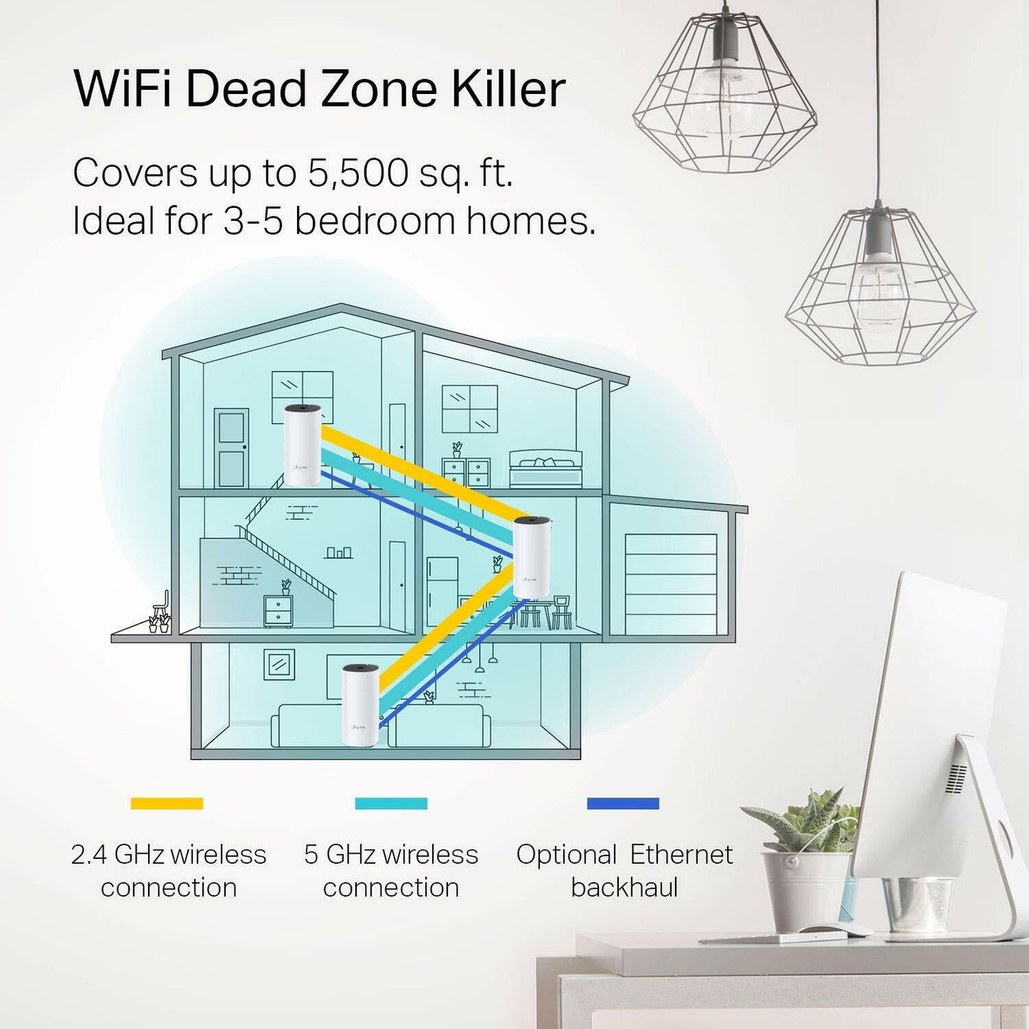 Tp-Link 3-Pack Mesh Wifi System, Seamless Roaming, Deco M4 3-Pack